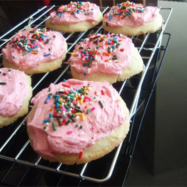 receta Pink Icing Cookies