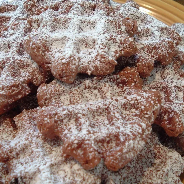 receta Biscuits gaufrés au chocolat