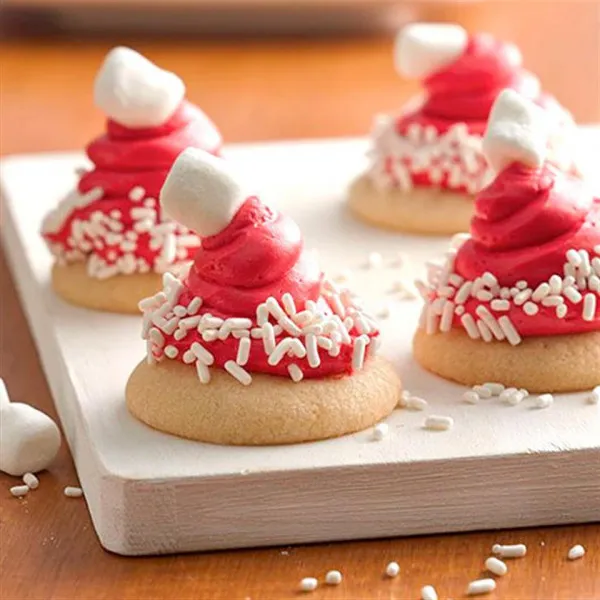 przepisy Santa Hat Cookies