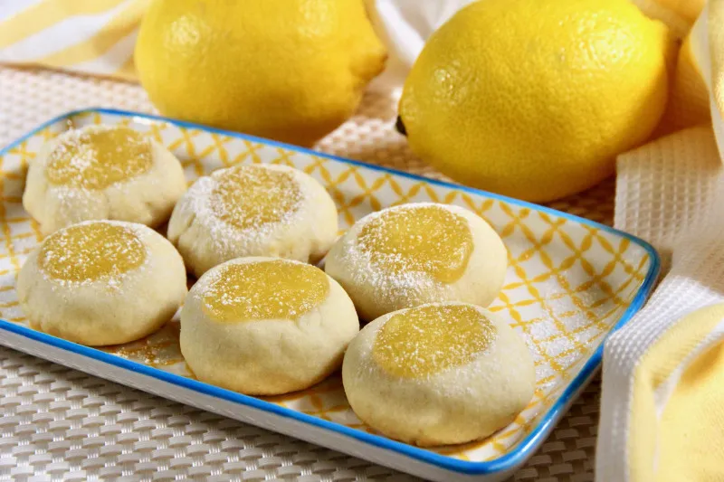 recetas Galletas De Huellas Dactilares De Cuajada De Limón