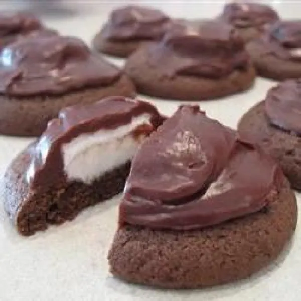 receta Biscuits à la guimauve au chocolat givré