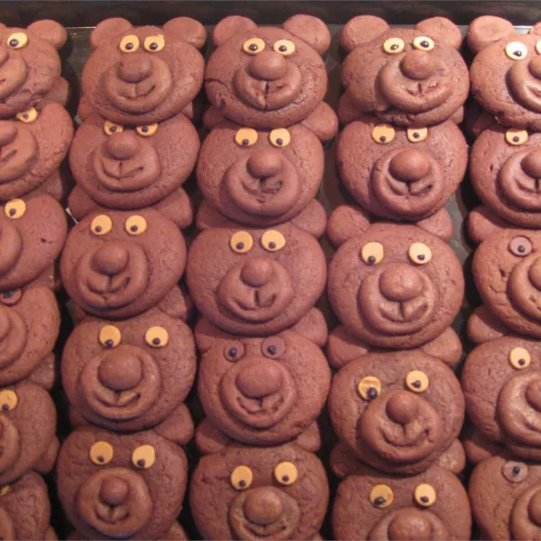 receta Biscuits Teddy Bear au chocolat