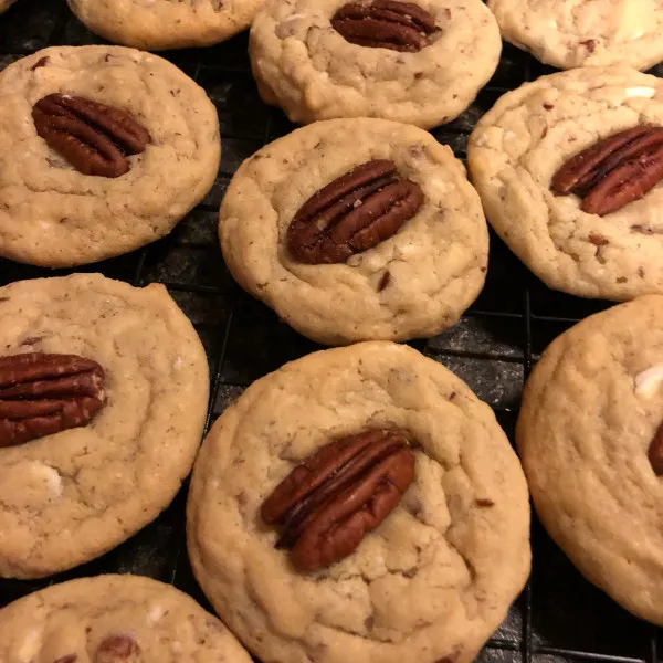 receta Biscuits aux pacanes Aux éclats de chocolat blanc