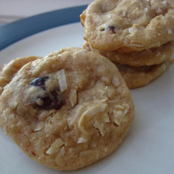 receta Biscuits trÃ©sors Ã  la noix de coco et aux raisins secs