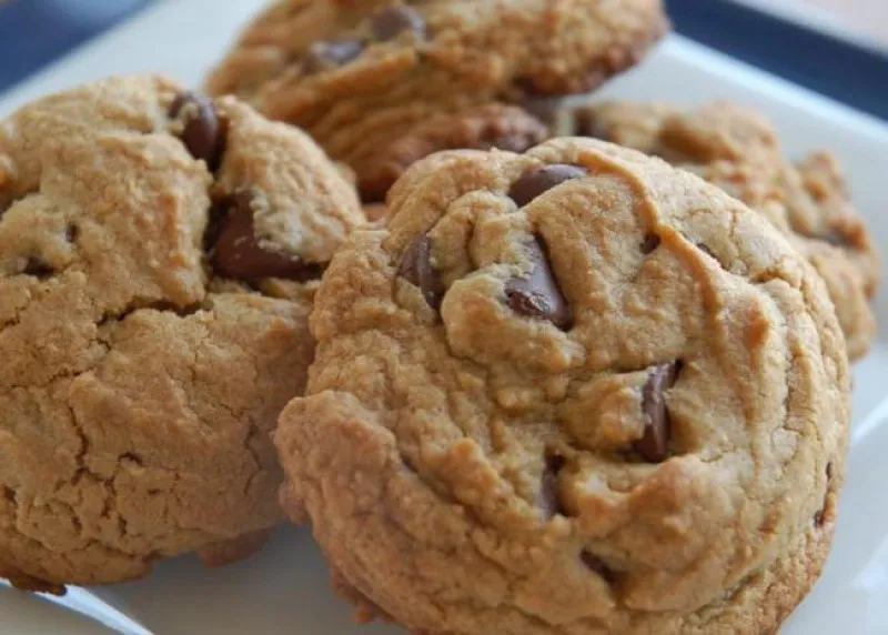 receta Galletas Masticables De Chispas De Chocolate Y Mantequilla De Maní