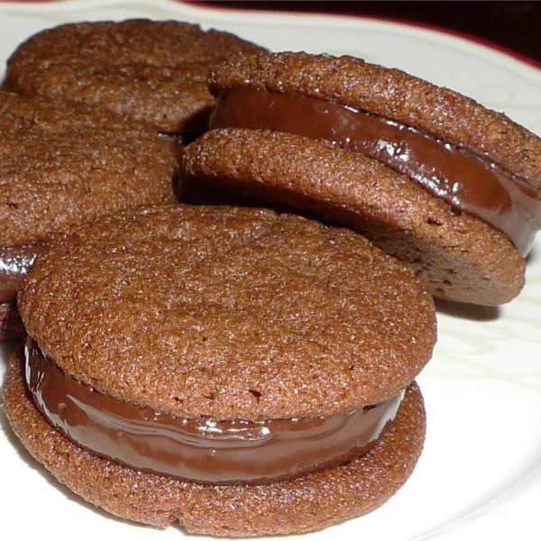 receta Biscuits fourrés au chocolat à la menthe