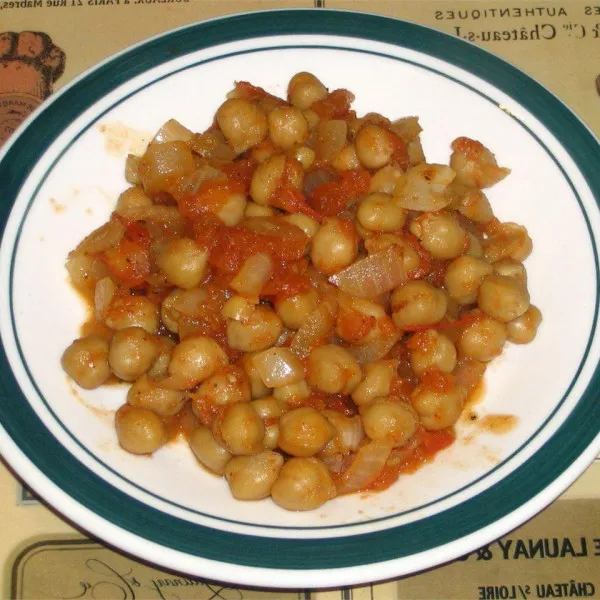 receta Garbanzos Picantes Paquistaníes