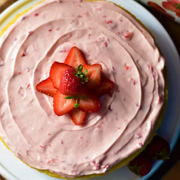 receta Glaçage au fromage à la crème aux fraises