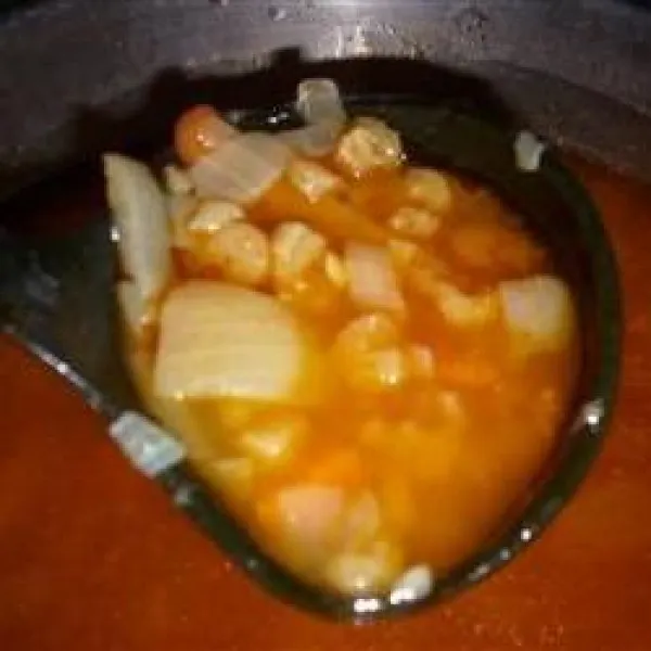 receta Ragoût de crevettes et d'oignons