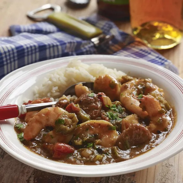 receta Gumbo aux crevettes de la grand-mère du mari