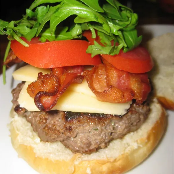 receta Burgers aux oignons doux