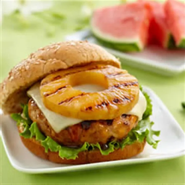 receta Hamburguesas De Pavo Con Piña Teriyaki De DOLE®