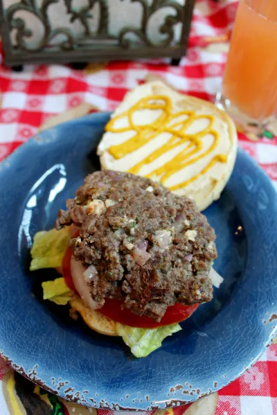 receta Burgers rouges, blancs et bleus