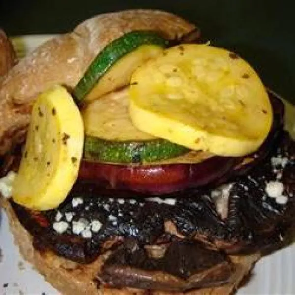 receta Burgers végétariens grillés aux champignons portobello