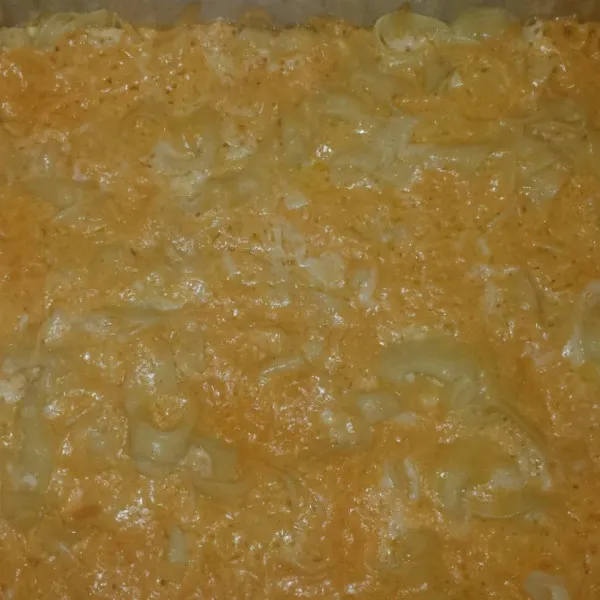 receta Gratin de nouilles aux trois fromages