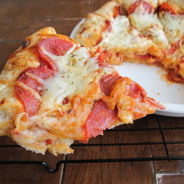 receta Horneado De Pizza Con Queso Y Pepperoni De 1 Plat
