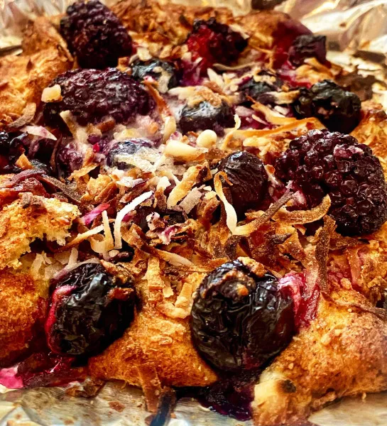 przepisy Pieczenie francuskich tostów z owocami kokosowymi