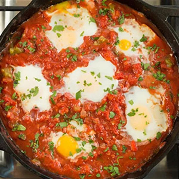 receta Oeufs au purgatoire (Shakshuka)