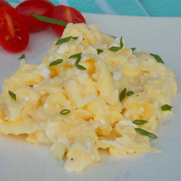 receta Huevos Revueltos Con Queso Cottage Cremoso