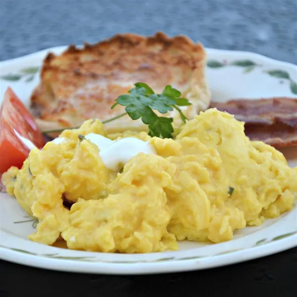 receta Oeufs brouillés frais