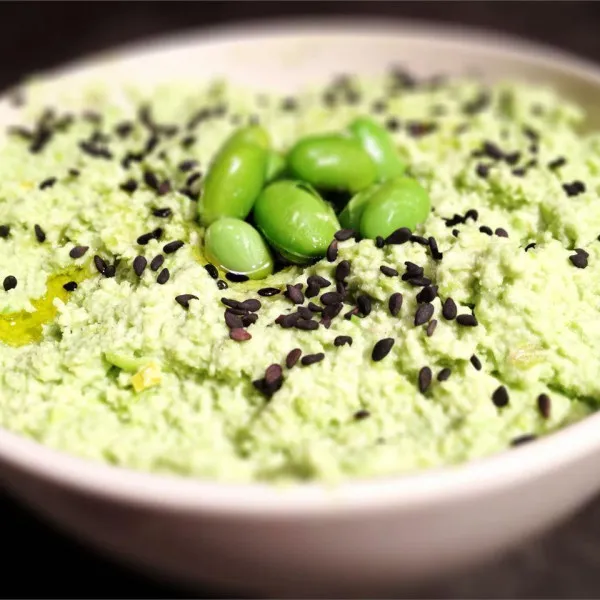 receta Houmous Edamame à la coriandre