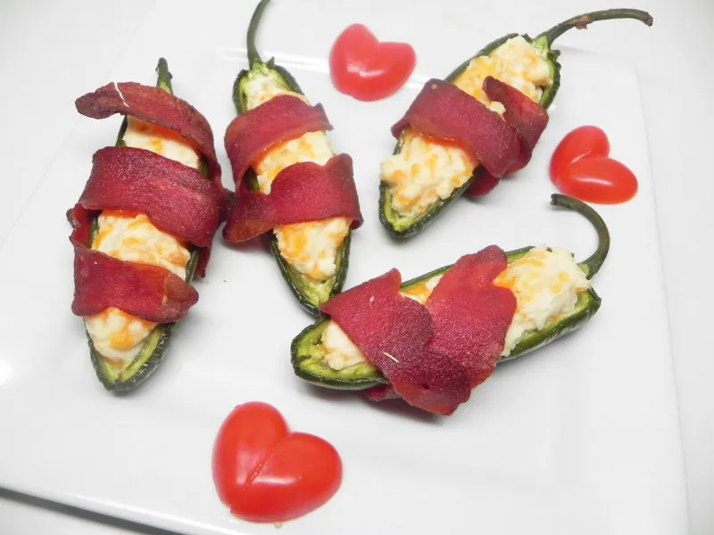 receta Jalapenos enveloppés de bacon de dinde