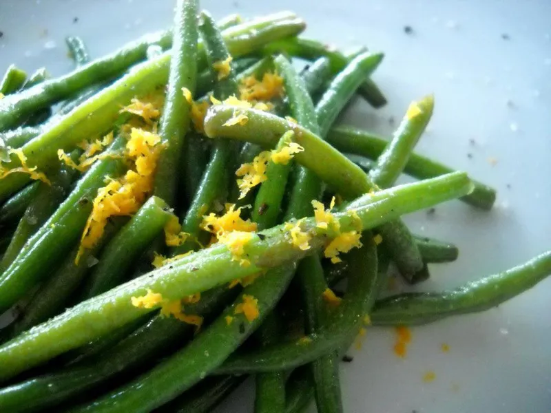 receta Haricots verts à l'huile d'olive à l'orange