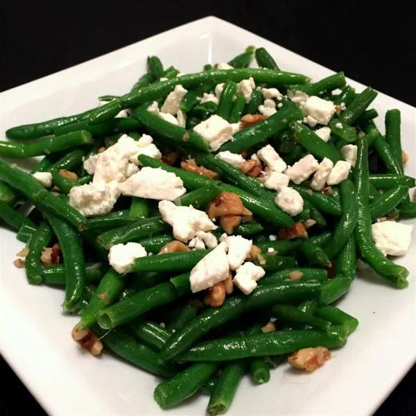 receta Haricots Verts Avec Fromage Feta Et Noix