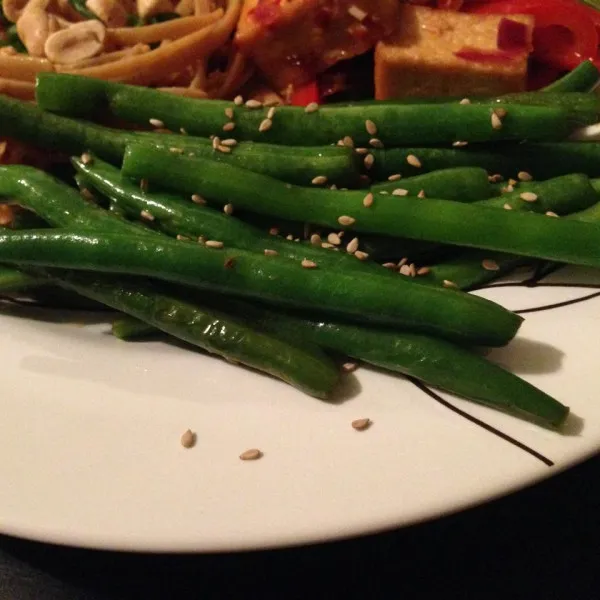 receta Haricots verts au sésame à la japonaise