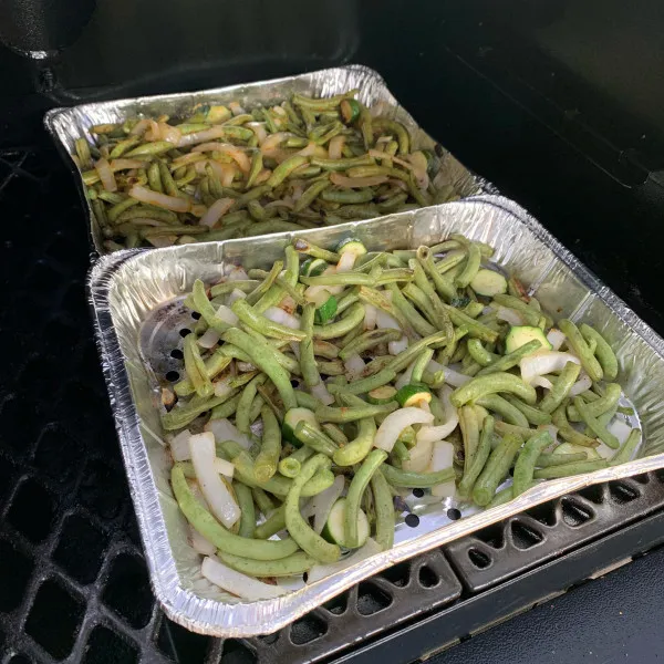 receta Haricots verts et oignons grillés