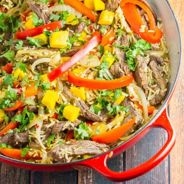 receta Knorr® Sartén De Fajitas De Mango Y Lima