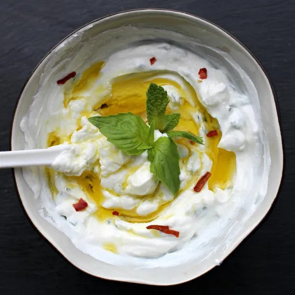 receta Labneh (yaourt libanais)