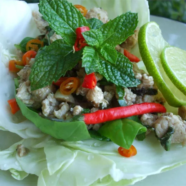 receta Larb - Poulet haché laotien
