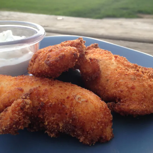 receta LaniÃ¨res de poulet frit au babeurre prÃ©fÃ©rÃ©es de Kiki