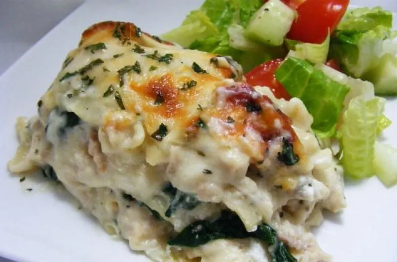 receta Lasagne au poulet et au fromage blanc