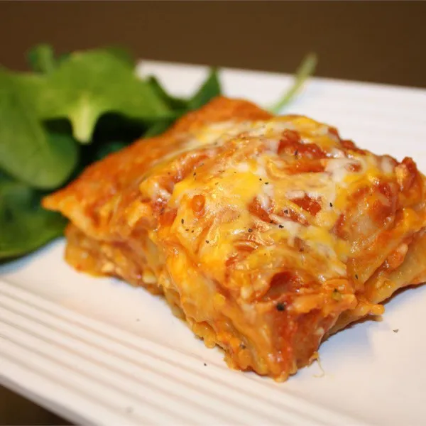 receta Lasagne au poulet et Ã  la citrouille