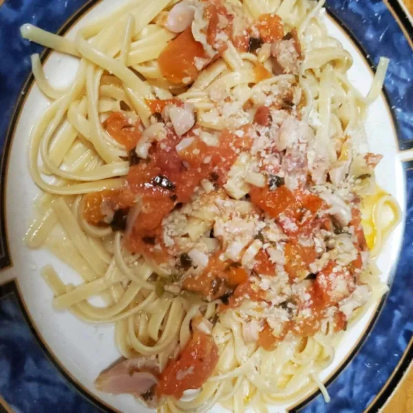 receta Linguini Con Almejas