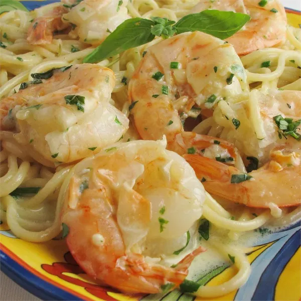 recetas Linguini Con Camarones