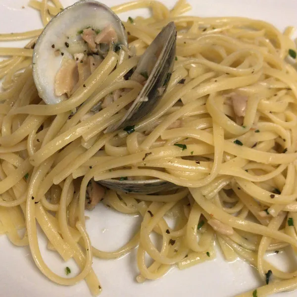 receta Linguini Ã  la sauce aux palourdes blanches II