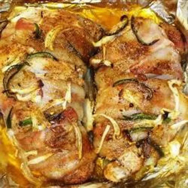 receta Longe de porc jamaïcaine enveloppée dans du bacon