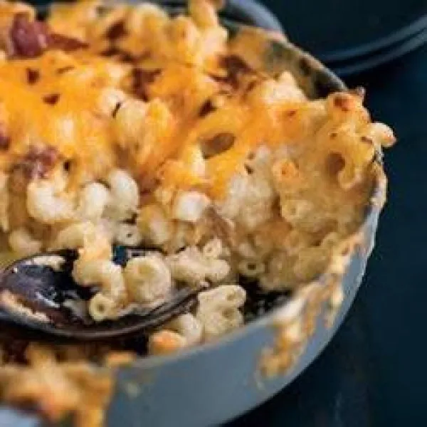 receta Macaroni au fromage et bacon au cheddar