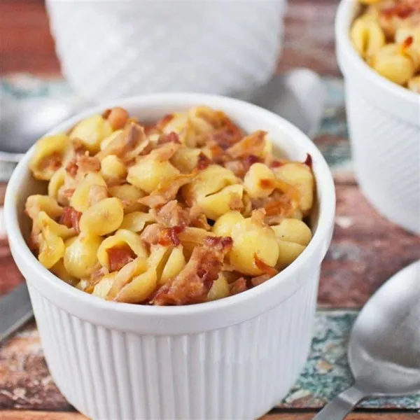 receta Macaroni au fromage avec lÃ©gumes-racines et pancetta