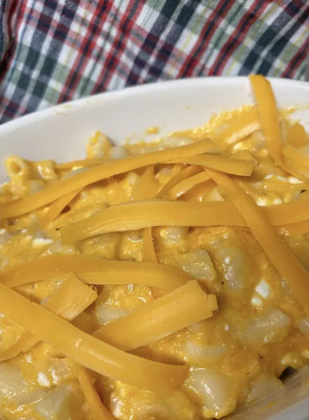 receta Macaroni et fromage crémeux à la courge musquée