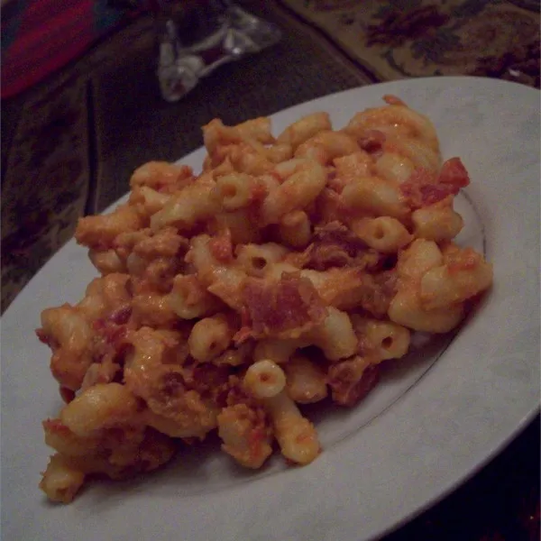 receta Macaroni au fromage et bacon canadien