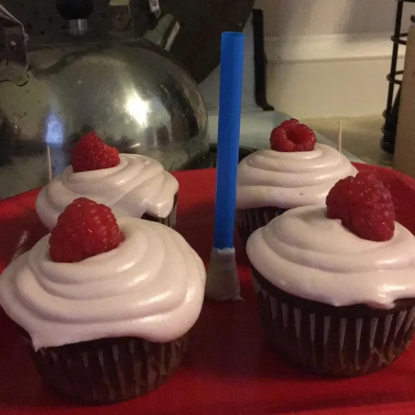 receta Cupcakes Chocolat Framboise