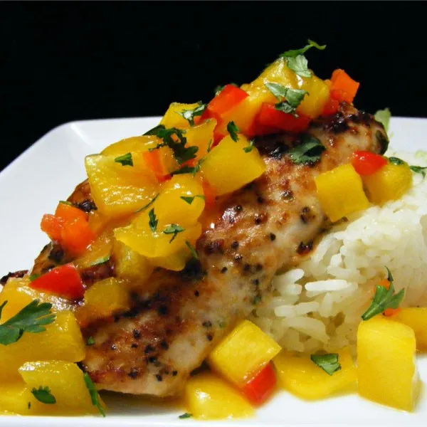 receta Mahi Mahi Con Arroz De Coco Y Salsa De Mango