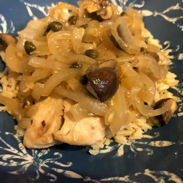 receta Mahi Mahi Aux Oignons Et Champignons