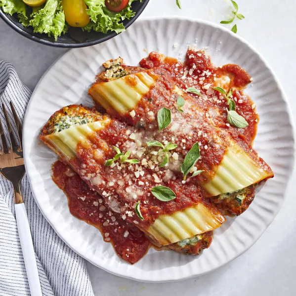 receta Manicotti De Preparación