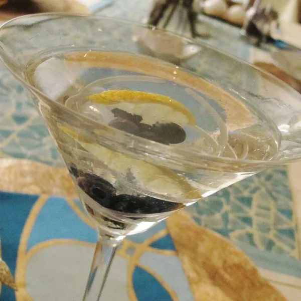 receta Martini au citron et aux bleuets