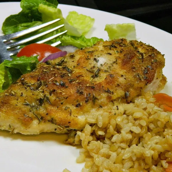 receta Mayonesa De Pollo Simple Con Queso Parmesano Y Pan Rallado